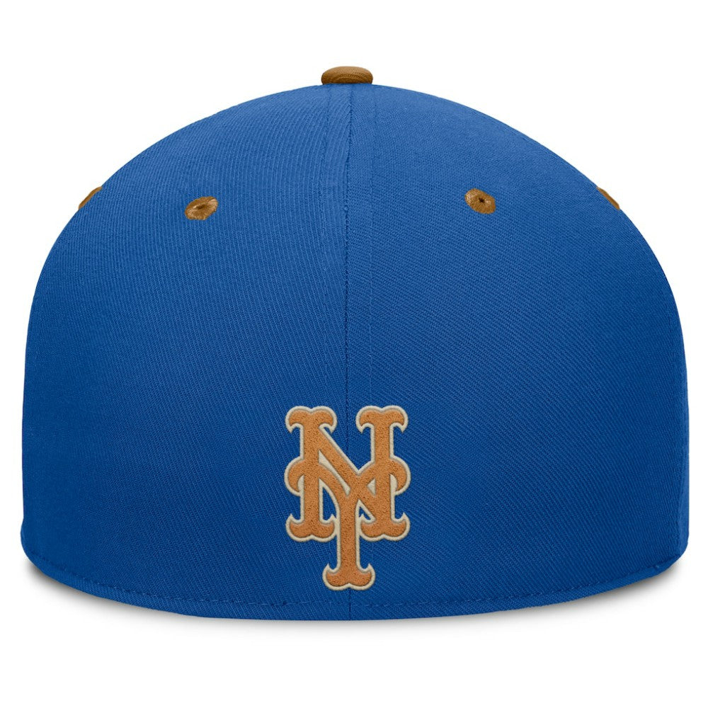 New York Mets Fanatics Splinter Fitted Hat - Royal/Tan - Fanatics Sale