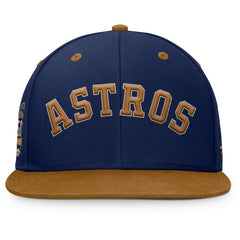 Houston Astros Fanatics Splinter Fitted Hat - Navy/Tan - Fanatics Discount