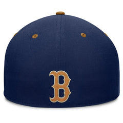 Boston Red Sox Fanatics Splinter Fitted Hat - Navy/Tan - Fanatics on Sale