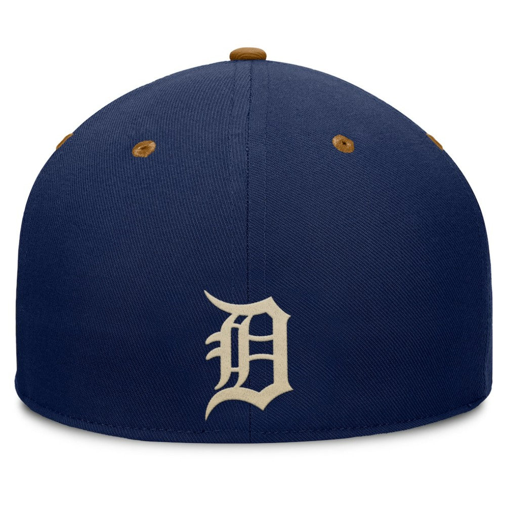 Detroit Tigers Fanatics Splinter Fitted Hat - Navy/Tan - Fanatics Lifestyle