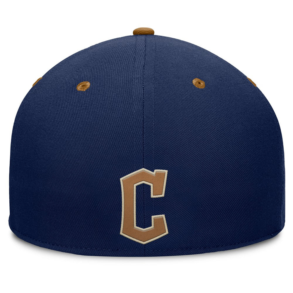 Cleveland Guardians Fanatics Splinter Fitted Hat - Navy/Tan - Fanatics Discount