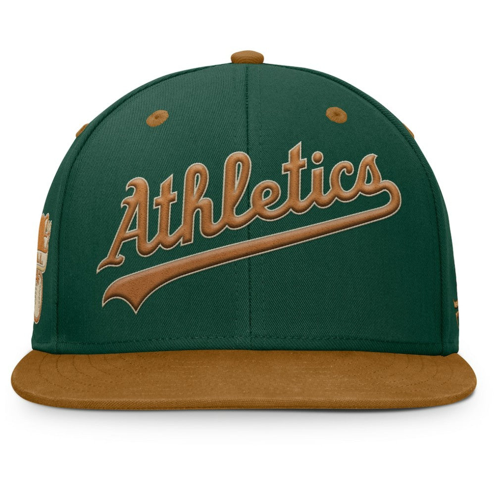 Athletics Fanatics Splinter Fitted Hat - Green/Tan - Fanatics Discount