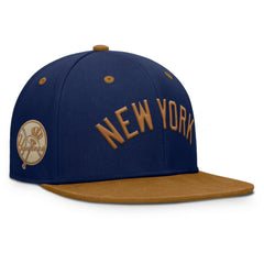 New York Yankees Fanatics Splinter Fitted Hat - Navy/Tan - Fanatics Lifestyle