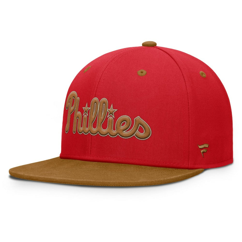 Philadelphia Phillies Fanatics Splinter Fitted Hat - Red/Tan - Fanatics Sale