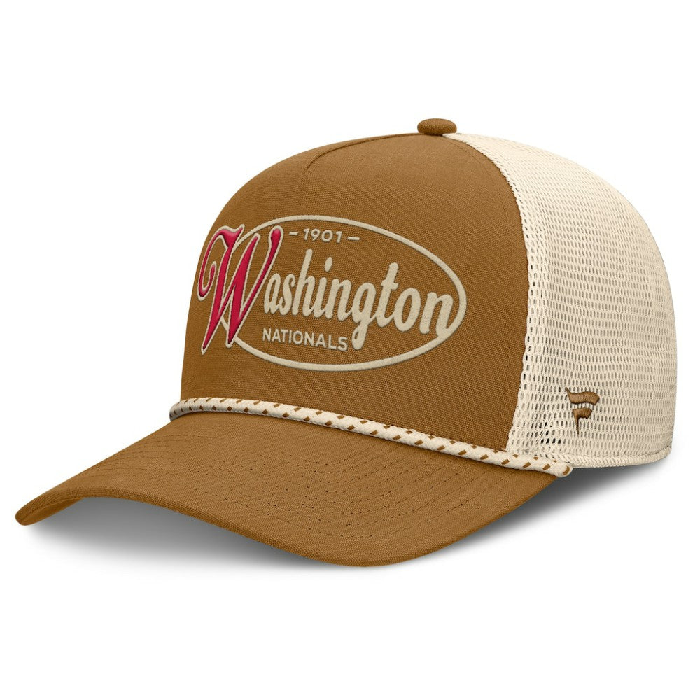 Washington Nationals Fanatics A-Frame Trucker Adjustable Hat - Brown - Fanatics Online