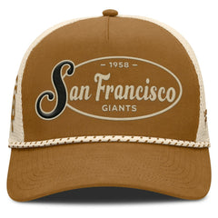 San Francisco Giants Fanatics A-Frame Trucker Adjustable Hat - Brown - Fanatics Discount