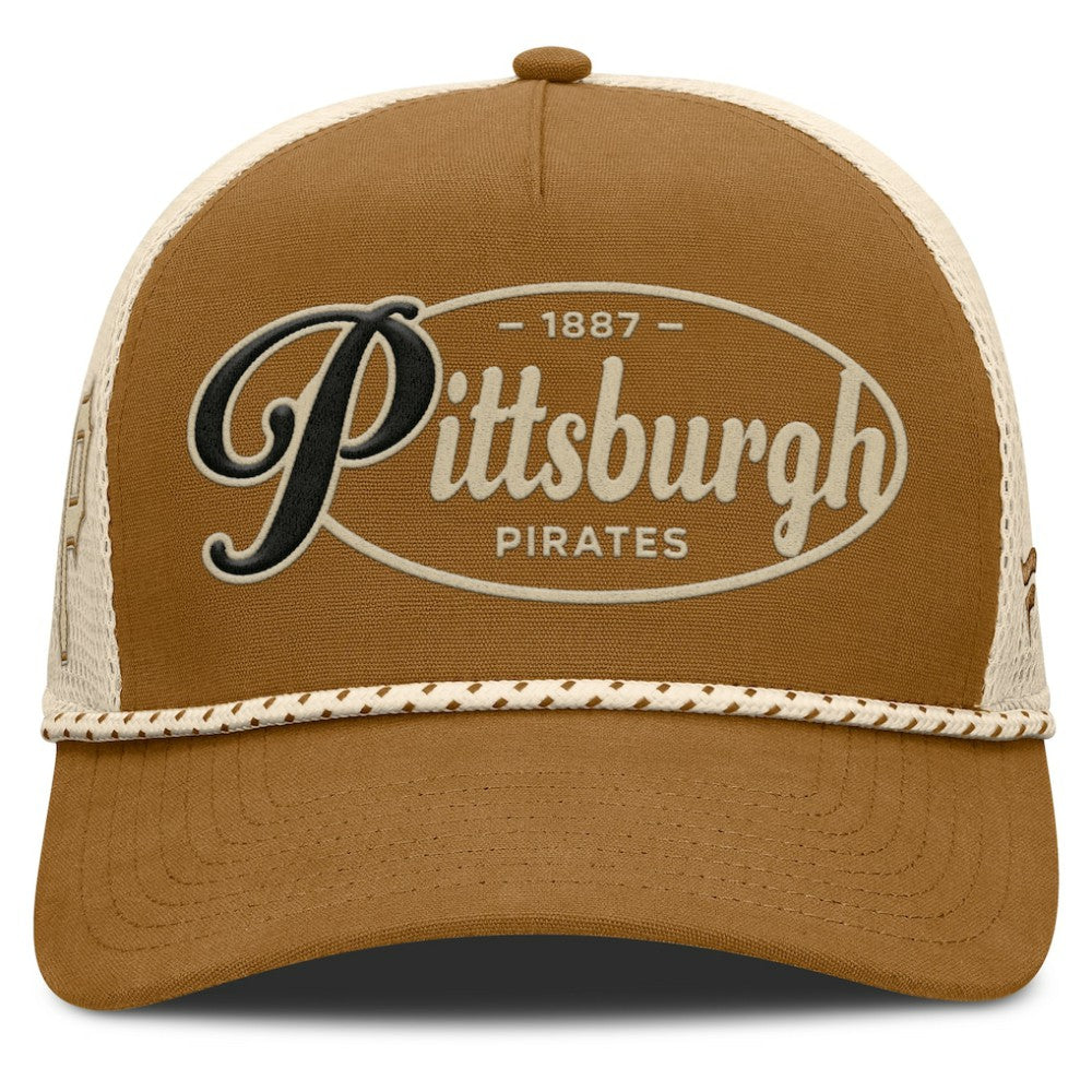 Pittsburgh Pirates Fanatics A-Frame Trucker Adjustable Hat - Brown - Fanatics Online