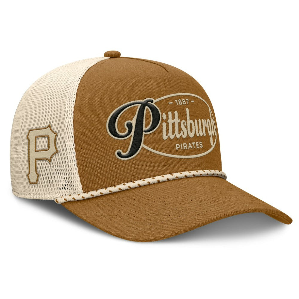 Pittsburgh Pirates Fanatics A-Frame Trucker Adjustable Hat - Brown - Fanatics Online