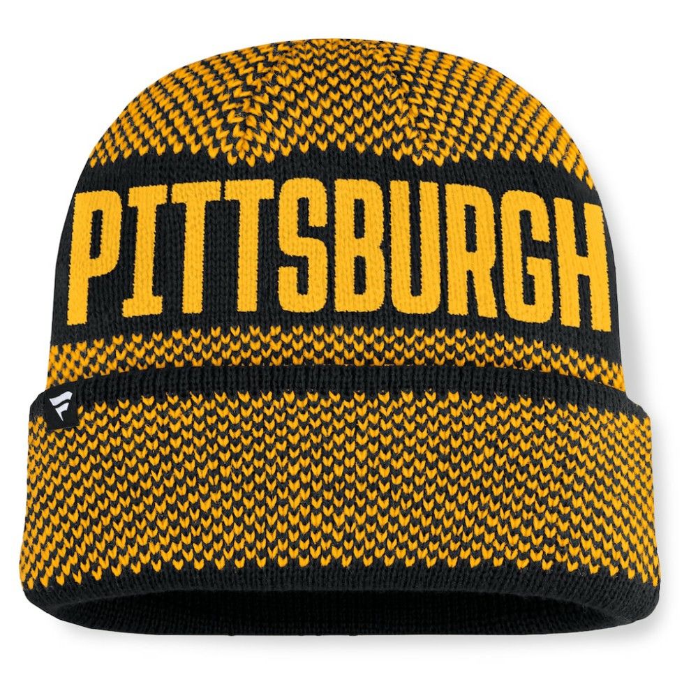 Pittsburgh Pirates Fanatics Rotation Cuffed Knit Hat - Black - Fanatics on Sale