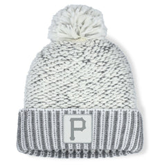 Pittsburgh Pirates Fanatics Women's Hangtime Cuffed Knit with Pom - Heather Gray - Fanatics Discount
