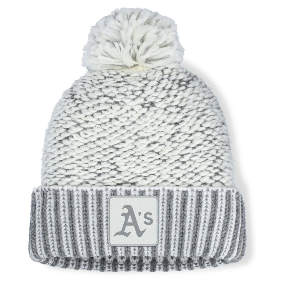 Athletics Fanatics Women's Hangtime Cuffed Knit with Pom - Heather Gray - Fanatics Sale