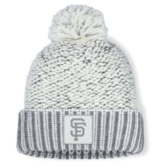 San Francisco Giants Fanatics Women's Hangtime Cuffed Knit with Pom - Heather Gray - Fanatics Discount