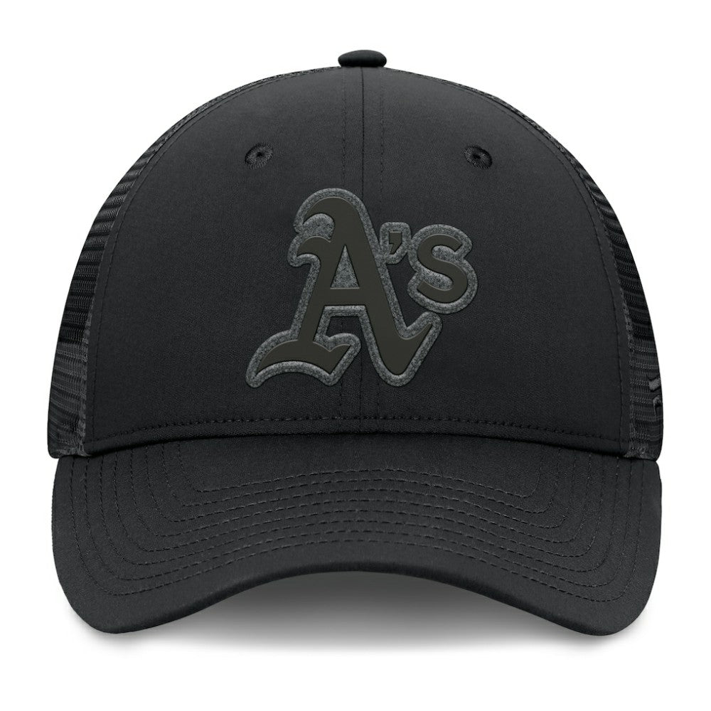 Athletics Fanatics Launch Adjustable Trucker Hat - Black - Fanatics Lifestyle