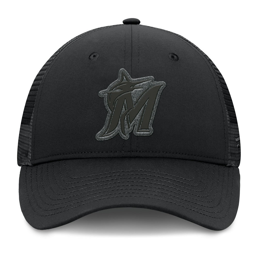 Miami Marlins Fanatics Launch Adjustable Trucker Hat - Black - Fanatics Online