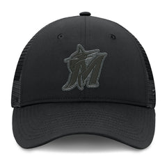 Miami Marlins Fanatics Launch Adjustable Trucker Hat - Black - Fanatics Online