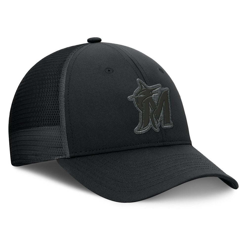 Miami Marlins Fanatics Launch Adjustable Trucker Hat - Black - Fanatics Online