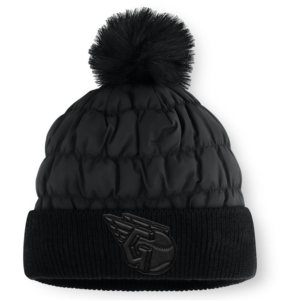Cleveland Guardians Fanatics Nightcap Cuffed Knit Hat with Pom - Black - Fanatics on Sale