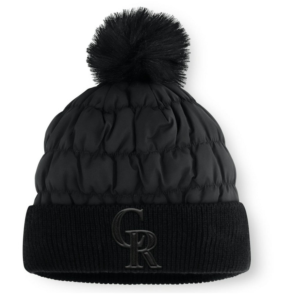 Colorado Rockies Fanatics Nightcap Cuffed Knit Hat with Pom - Black - Fanatics Sale