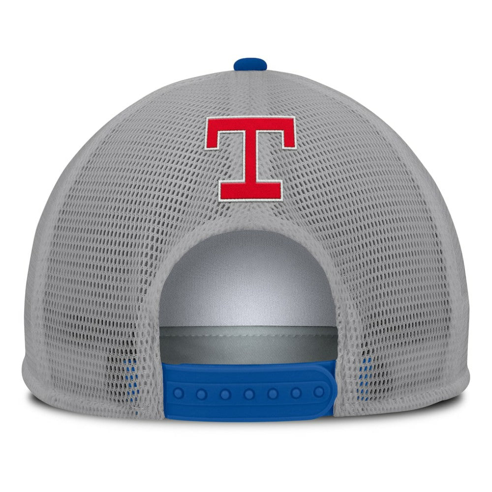 Texas Rangers Fanatics Cranked Foam Front Patch Trucker Adjustable Hat - Gray/White - Fanatics Lifestyle