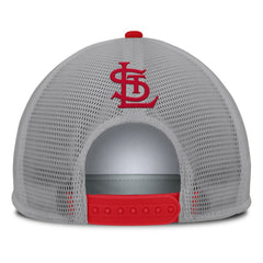 St. Louis Cardinals Fanatics Cranked Foam Front Patch Trucker Adjustable Hat - Gray/White - Fanatics Discount