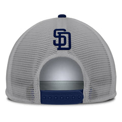 San Diego Padres Fanatics Cranked Foam Front Patch Trucker Adjustable Hat - Gray/White - Fanatics Sale