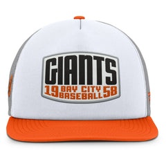 San Francisco Giants Fanatics Cranked Foam Front Patch Trucker Adjustable Hat - Gray/White - Fanatics on Sale