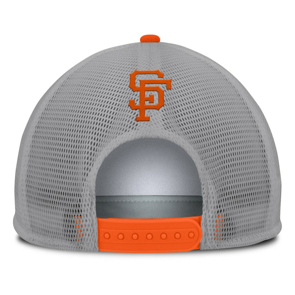 San Francisco Giants Fanatics Cranked Foam Front Patch Trucker Adjustable Hat - Gray/White - Fanatics on Sale
