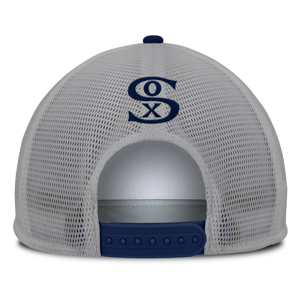 Chicago White Sox Fanatics Cranked Foam Front Patch Trucker Adjustable Hat - Gray/White - Fanatics on Sale