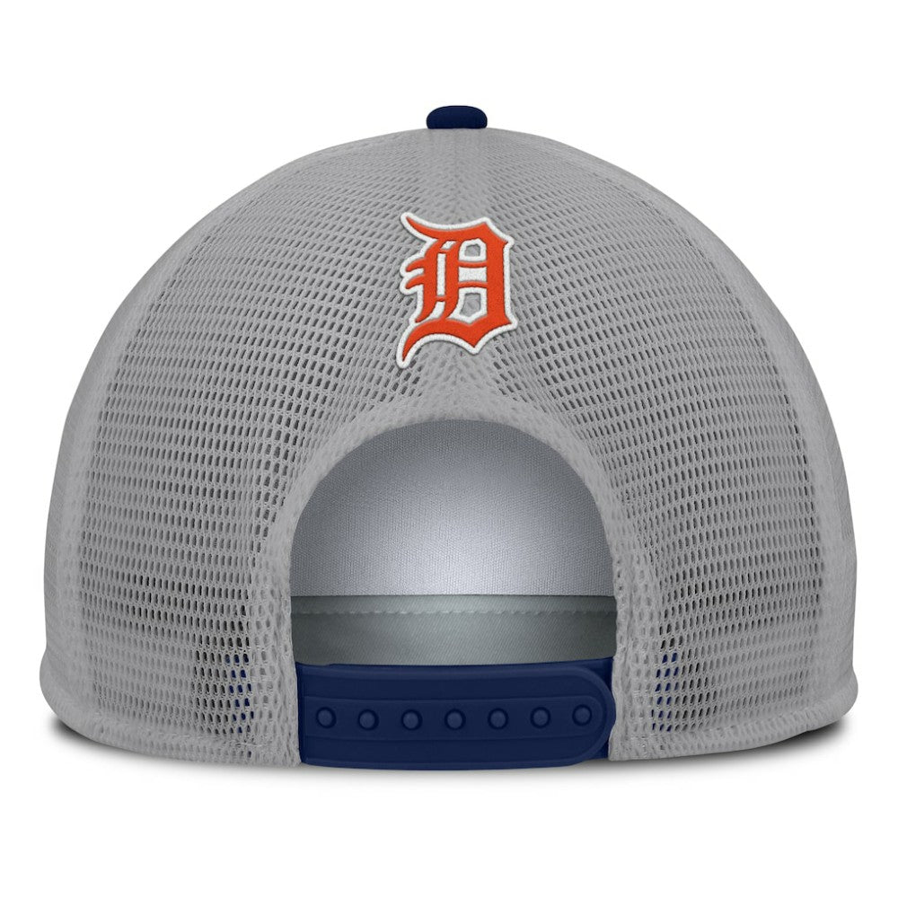 Detroit Tigers Fanatics Cranked Foam Front Patch Trucker Adjustable Hat - Gray/White - Fanatics Lifestyle