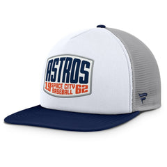 Houston Astros Fanatics Cranked Foam Front Patch Trucker Adjustable Hat - Gray/White - Fanatics Lifestyle