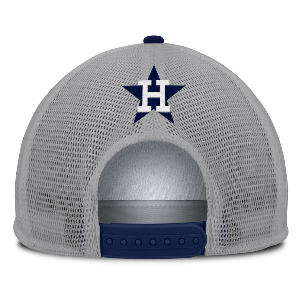Houston Astros Fanatics Cranked Foam Front Patch Trucker Adjustable Hat - Gray/White - Fanatics Lifestyle