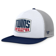 Minnesota Twins Fanatics Cranked Foam Front Patch Trucker Adjustable Hat - Gray/White - Fanatics Lifestyle