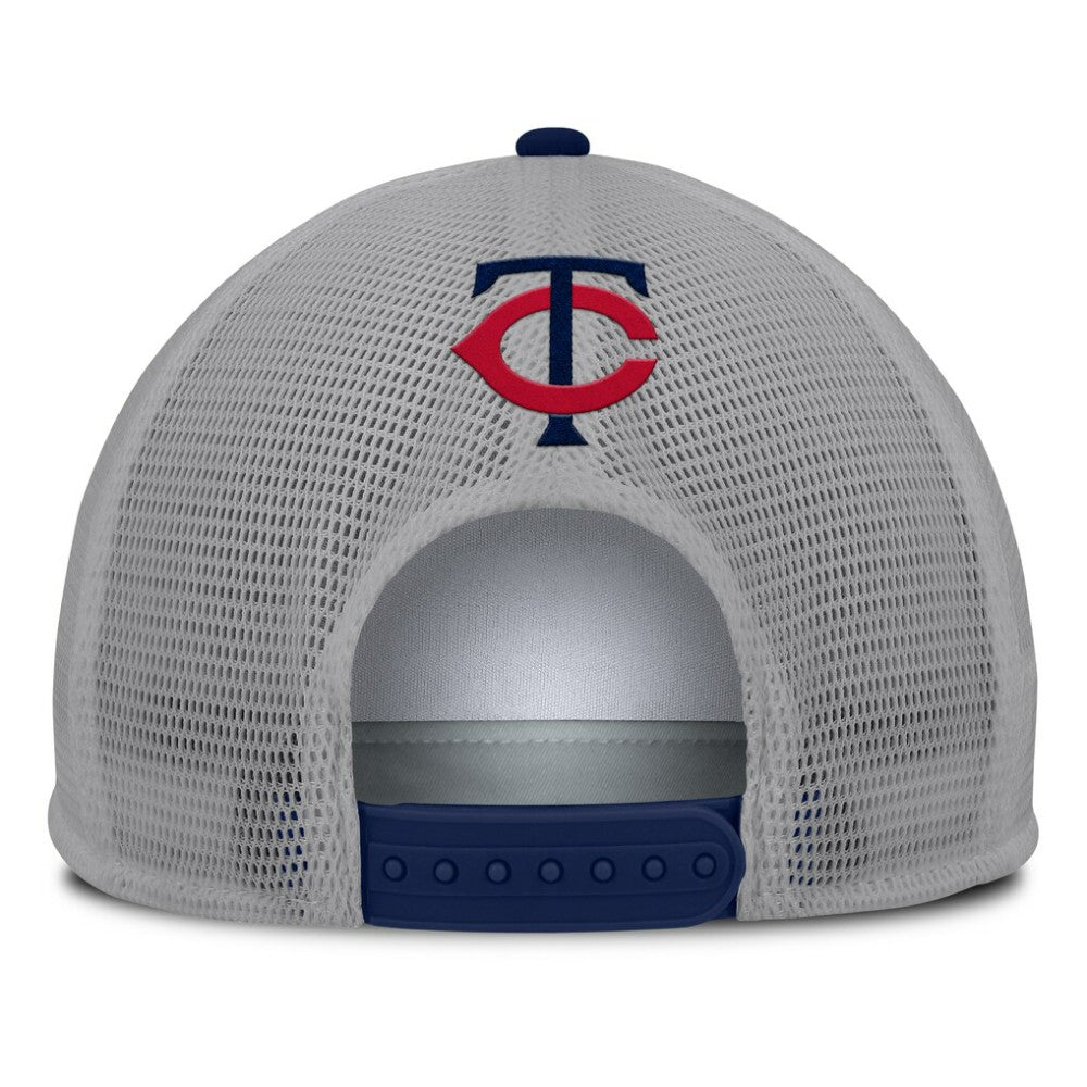 Minnesota Twins Fanatics Cranked Foam Front Patch Trucker Adjustable Hat - Gray/White - Fanatics Lifestyle