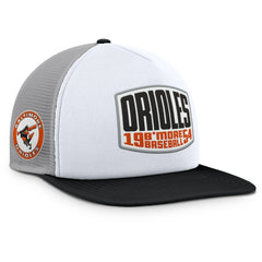 Baltimore Orioles Fanatics Cranked Foam Front Patch Trucker Adjustable Hat - Gray/White - Fanatics Online