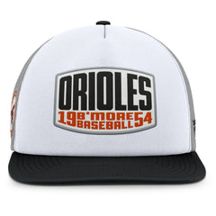 Baltimore Orioles Fanatics Cranked Foam Front Patch Trucker Adjustable Hat - Gray/White - Fanatics Online