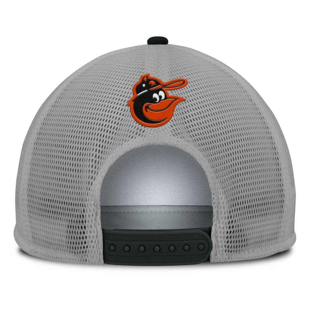 Baltimore Orioles Fanatics Cranked Foam Front Patch Trucker Adjustable Hat - Gray/White - Fanatics Online