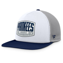 New York Yankees Fanatics Cranked Foam Front Patch Trucker Adjustable Hat - Gray/White - Fanatics Sale