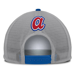 Atlanta Braves Fanatics Cranked Foam Front Patch Trucker Adjustable Hat - Gray/White - Fanatics Online
