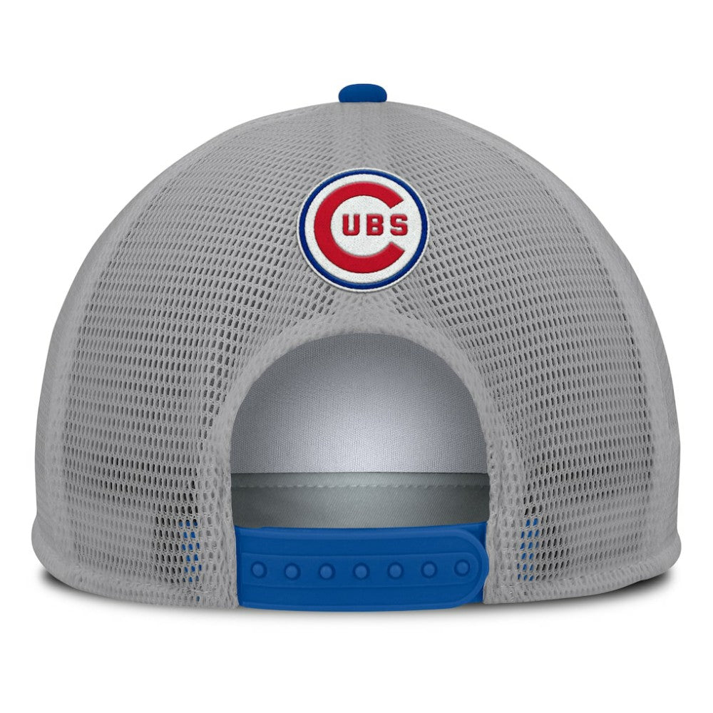 Chicago Cubs Fanatics Cranked Foam Front Patch Trucker Adjustable Hat - Gray/White - Fanatics Online