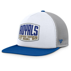Kansas City Royals Fanatics Cranked Foam Front Patch Trucker Adjustable Hat - Gray/White - Fanatics Online