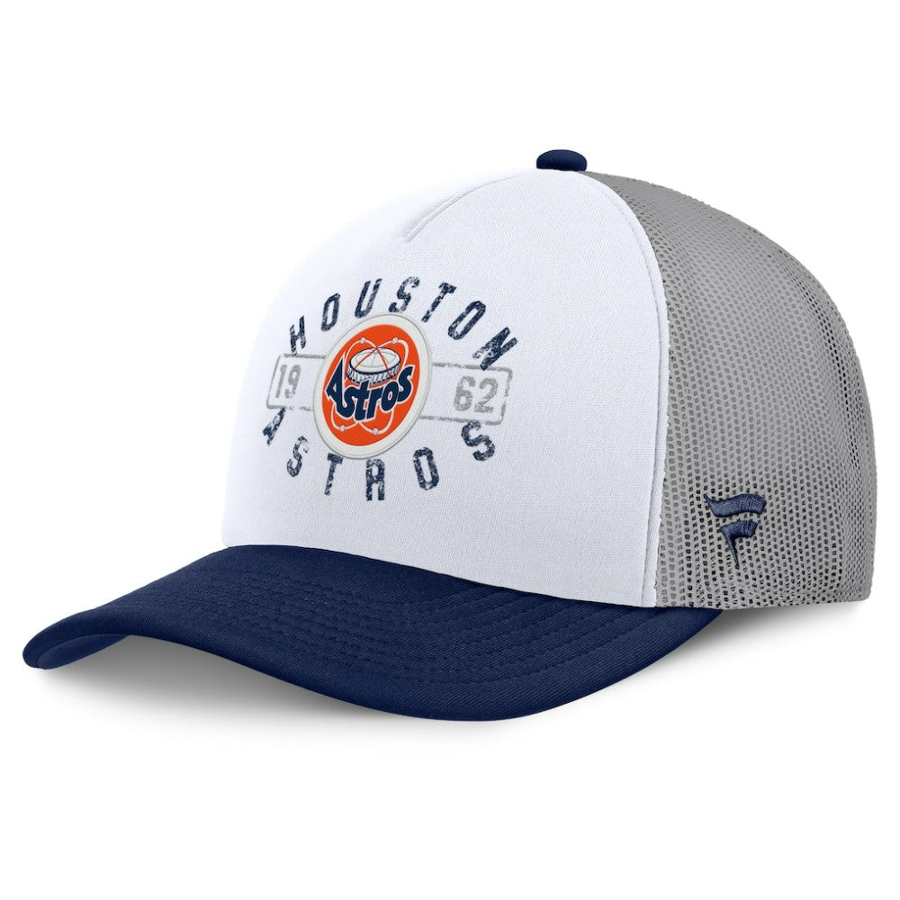 Houston Astros Fanatics Designated A-Frame Foam Front Trucker Adjustable Hat - White/Navy - Fanatics on Sale