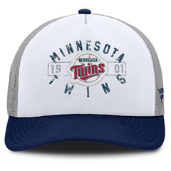 Minnesota Twins Fanatics Designated A-Frame Foam Front Trucker Adjustable Hat - White/Navy - Fanatics Sale