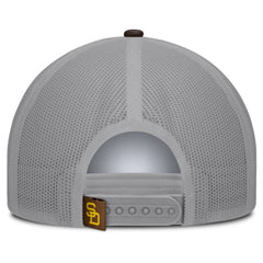 San Diego Padres Fanatics Designated A-Frame Foam Front Trucker Adjustable Hat - White/Brown - Fanatics on Sale