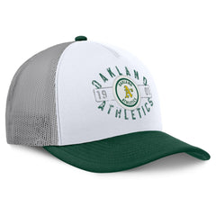 Athletics Fanatics Designated A-Frame Foam Front Trucker Adjustable Hat - White/Green - Fanatics on Sale