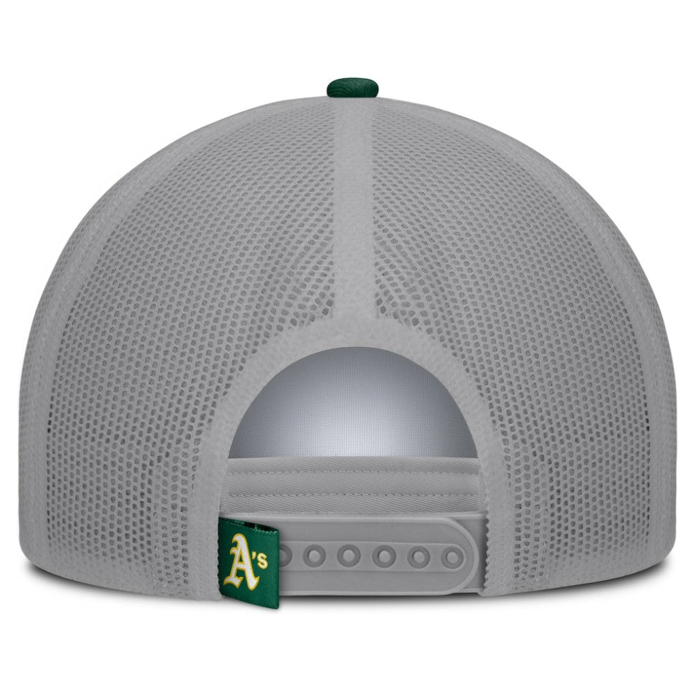 Athletics Fanatics Designated A-Frame Foam Front Trucker Adjustable Hat - White/Green - Fanatics on Sale