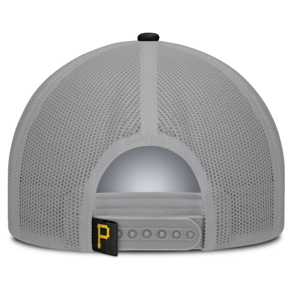 Pittsburgh Pirates Fanatics Designated A-Frame Foam Front Trucker Adjustable Hat - White/Black - Fanatics on Sale