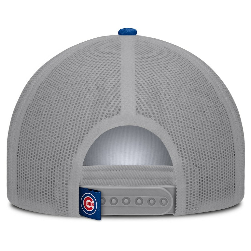 Chicago Cubs Fanatics Designated A-Frame Foam Front Trucker Adjustable Hat - White/Royal - Fanatics Lifestyle
