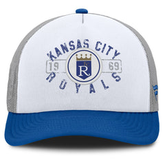 Kansas City Royals Fanatics Designated A-Frame Foam Front Trucker Adjustable Hat - White/Royal - Fanatics Online