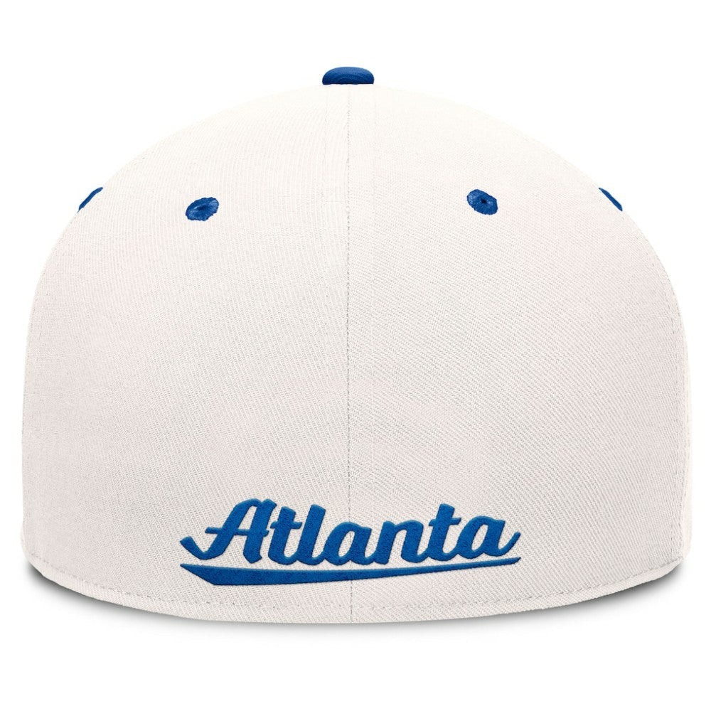 Atlanta Braves Fanatics Unit Fitted Hat - Cream/Royal - Fanatics Lifestyle