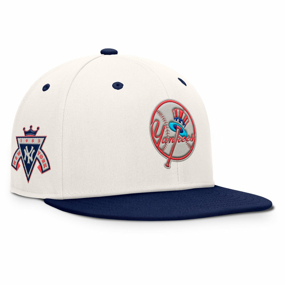 New York Yankees Fanatics Unit Fitted Hat - Cream/Navy - Fanatics Sale